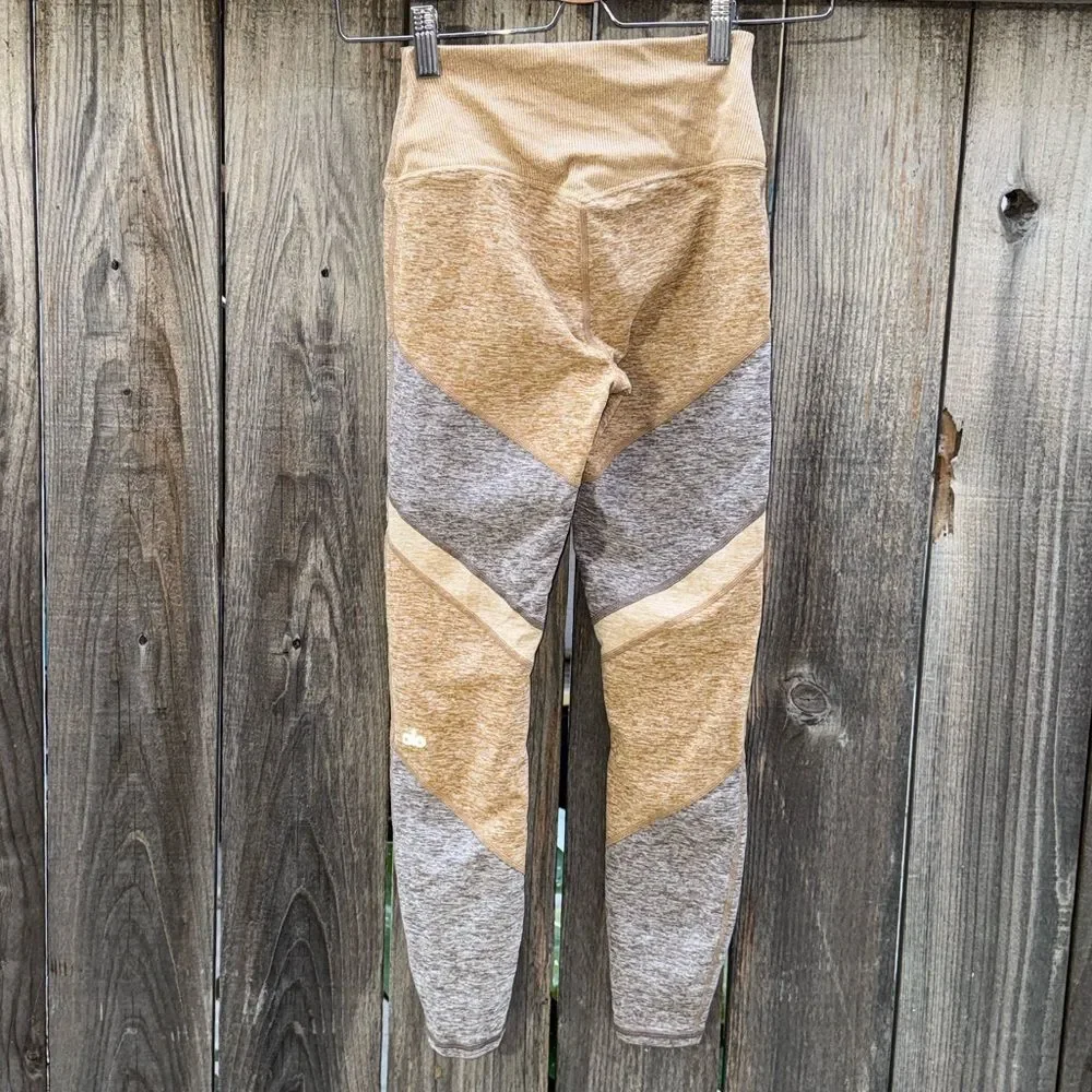 Alo Yoga High-Waist Alosoft Sheila Color Block Leggings Size XS